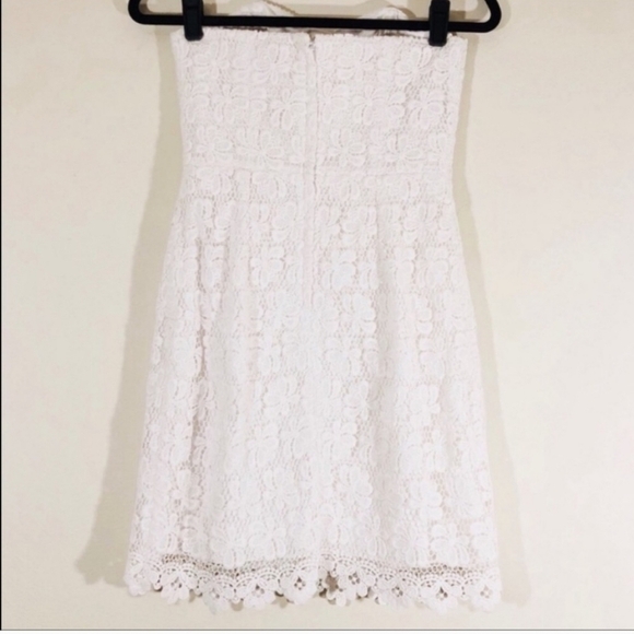 Lilly Pulitzer Larter Dress Truly bumble Bee Lace Strapless Dress white Size 0 - Picture 6 of 8